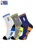 NBA袜子男士秋冬休闲运动袜吸汗无骨棉袜抗菌消臭训练跑步篮球袜3双 实拍图