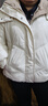 妃莉杋（FeiLiFan）羽绒棉服女短款2025新款冬季韩版撞色小个子时尚洋气加厚棉袄外套 米白色 2XL （150-170斤） 实拍图