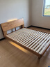 源氏木语全实木床现代简约橡木多功能主卧大床北欧风小户型卧室夜灯双人床 橡胶木原木色低铺1.5*2m无垫 实拍图