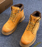 骆驼（CAMEL）王俊凯同款冬加绒户外工装马丁大黄靴男 G122W7757TR 金黄 41 实拍图