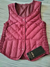 雅鹿90白鸭绒冬季轻薄羽绒马甲女内穿中老年妈妈背心洋气坎肩 酒红 S[适合80-90斤] 实拍图