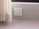 施耐德电气 二开双控开关 86型二开面板16A墙壁插座开关 珍铂系列 丝绒白色 实拍图