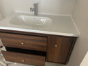 心海伽蓝（SHKL）胡桃木浴室柜陶瓷一体盆洗手盆组合智能洗脸盆柜中古风洗漱台4545 【木雅系列】智能镜柜90CM+冷热龙头 实拍图