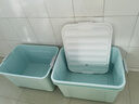 禧天龙家用收纳箱加厚衣物储物箱塑料箱大容量玩具整理箱 80L蓝色1个装 实拍图