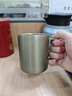 京东京造不锈钢双层保温桌面马克杯420mL 户外露营水杯 304咖啡杯橄榄绿 实拍图