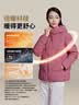 坦博尔羽绒服女短款秋冬连帽宽松保暖女士外套厚TD236356 粉黛红 175  实拍图