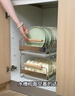 帅仕（shuaishi）厨房抽拉置物架橱柜拉篮碗碟架碗盘置物架不锈钢沥水碗架收纳架 实拍图