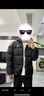 骆驼火山羽绒服男女冬季连帽抗静电鸭绒保暖情侣面包服 M34CR07674B 实拍图