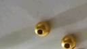 喜上眉梢喜饰黄金古法金珠999足金散珠硬金光面磨砂转运珠路路通圣诞礼物 5mm重工古法珠约两颗 1g 实拍图