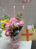 柏爱针织康乃馨抱抱桶永生花生日礼物女元旦新年年会礼品实用手工花束 实拍图