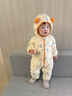 英氏（YEEHOO）儿童羽绒服秋冬纳米抗菌轻薄款婴儿羽绒服连体衣超韧绒 林中雪人 80 cm-充绒量44g-建议9-18个月 实拍图