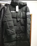 雪中飞秋冬新款时尚休闲舒适廓形男士“H”版型印花立领连帽羽绒服男 黑色|8056 L /175/96A 实拍图