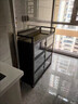 简易铝合金橱柜收纳置物柜餐边柜多层落地式多功能组装厨房储物柜 磨砂门黑三层长50*宽33*高85 实拍图