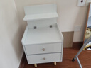 奥林欧风 床头柜 卧室储物柜小户型收纳柜床边柜子带书架带抽屉简易小柜子 实拍图