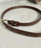 卡帝乐鳄鱼女士皮带韩版装饰休闲牛皮腰带简约百搭针扣裤带女友圣诞礼物 实拍图