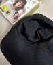 needsuvcut日本进口防晒帽女士夏季遮脸遮阳防紫外线渔夫帽子双面户外太阳帽 黑+米白 【双面】有钢丝 均码（56cm-58cm） 实拍图