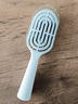 名创优品（MINISO）梳子升级款立式长柄骨梳美发梳造型梳生日礼物女 带清洁刷 蓝色 实拍图