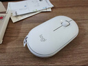 罗技（Logitech）LOGITECH PEBBLE鼠标 无线蓝牙鼠标 办公静音鼠标 女性鼠标对称鼠标 鹅卵石造型 米白色 实拍图