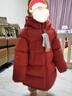 保姆鹅  【风墙】儿童羽绒服宝宝中长款护脸加厚外套保暖童装[NG2664] 中国红 110 实拍图