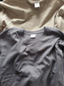 战浩【2件】纯棉长袖T恤男春秋圆领纯色中青年宽松大码打底衫重磅秋衣 卡其色+铁灰色 XL 建议【135-150斤】 实拍图