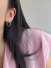 芯奢S999足银耳环女士2025新款养耳洞素圈耳圈耳钉纯银设计高级感耳饰 12mm【2只装】 实拍图