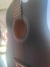维卡斯（WEIKASI）民谣吉他初学者木吉他单板新手入门练习琴guitar吉它学生男女乐器 38英寸纯黑色+礼包【初学推荐】 实拍图