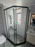 九牧（JOMOO）【定制】极窄小户型钻石移门整体淋浴房一体式淋浴隔断玻璃门E13 枪灰光玻1000*1100*2000 实拍图