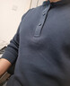 优衣库男装女装情侣华夫格亨利领套头衫长袖T恤479784 482766 479784/65宝蓝色 M 实拍图