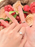 珍尚银中国黄金莫桑钻戒指情侣对戒求婚戒指情侣一对结婚对戒送女友S925 实拍图