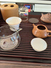 金镶玉 玻璃公道杯分茶器配件加厚耐热透明高硼硅 绿矮款公杯 实拍图