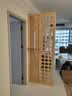 QILESEN中古风简约长虹玻璃屏风隔断镂空客厅入户门玄关遮挡实木屏风藤编 圆形款式/屏风 实拍图
