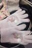 Hello Kitty儿童手套冬季女童保暖全指五指针织毛线女孩写字5529美乐蒂粉色 实拍图