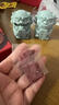 如果（Roogo）风狮爷摆件国潮石狮子桌面装饰吉祥物茶宠车载创意石敢当生日礼物 欢喜石敢当一对 实拍图