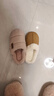 UGG同款 棉拖鞋女士冬季家居厚底防滑保暖外穿毛绒软底半包跟棉鞋 栗色 38-39 【适合37-38】 实拍图