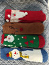 宝盖丁圣诞袜送礼男女袜子珊瑚绒秋冬季保暖可爱月子袜亲子加厚中筒袜 三角礼盒装【组合2】 4双 实拍图