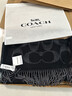 蔻驰（COACH）【品牌直供】男女同款经典流苏绵羊毛围巾黑色CU807新年礼物 实拍图