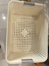 名创优品同款 杂物收纳筐塑料桌面收纳盒厨房橱柜零食玩具整理筐 奶油色高款特大号 实拍图