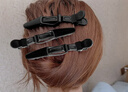 美肤语美发无痕发夹鳄鱼夹黑色*6刘海鸭嘴夹盘发洗脸理发卡子分区MF8796 实拍图