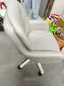 科润沙发电脑椅人体工学椅子办公学习家用舒适久坐卧室化妆宿舍书桌椅 双层款-婴肤科技布-浅灰色-3级防爆气杆 不可调节 固定扶手 双层加厚软包 实拍图