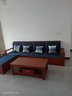 辰娅 实木沙发 胡桃木实木沙发组合现代中式冬夏两用大小户型储物家具 【70%选择】四人位+贵妃榻+茶几 实拍图