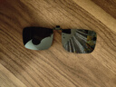 京东京造偏光太阳镜夹片墨镜男女款开车骑行防风护目镜近视用 方形 实拍图