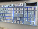 银雕(YINDIAO) K500键盘彩包升级版 机械手感 游戏背光电竞办公USB外接 全尺寸 蓝白双拼白光有线键盘 实拍图
