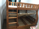 临稚胡桃木 儿童上下床实木高低床双层床上下铺床两层木床子母床 爬梯高箱款 上铺宽1.3米下铺宽1.5米 实拍图