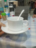 京东京造咖啡杯 景德镇玲珑陶瓷咖啡杯碟套装白瓷马克杯早餐杯子礼物150ml 实拍图