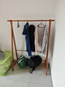家逸实木衣架落地立式衣帽架挂衣架卧室可折叠置物架简约晾衣服架子 实拍图