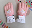 李宁儿童手套保暖玩滑雪冬季男女童防水防风加厚骑行卡通7-13岁粉白色 实拍图