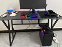 初学者  电脑桌台式家用电竞桌椅套装办公桌简约书桌游戏桌书房写字桌子 子夜黑120*60-电竞纹路 实拍图