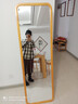 娜兰斯北欧实木穿衣镜卧室镜子全身镜壁挂家用贴墙试衣落地镜子 原木色 50*160cm 实拍图