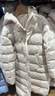优衣库童装男童女童高级保暖羽绒大衣外套长款羽绒服478153 01 乳白色 160 实拍图