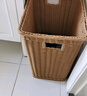 ken's 脏衣篮家用浴室脏衣服收纳筐酒店仿藤编洗衣篮大号玩具框箱 棕色44*36*30cm 实拍图